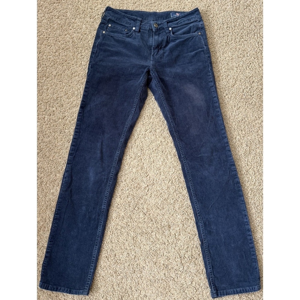 Vineyard Vines Men's Straight Leg Corduroy Casual Pants Blue 28 x 32